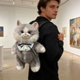 thumbnail image 4 of Leodye 1PCS Ragdoll Backpack Toy Cute Kitty Double Shoulder Bag Design Girls Lovely Kitty Doll Plush Backpack Toy, 4 of 8