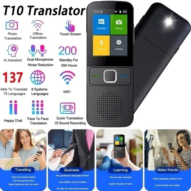 2022 T10 Offline VoiceTranslator Smart Portable 137 Language Realtime