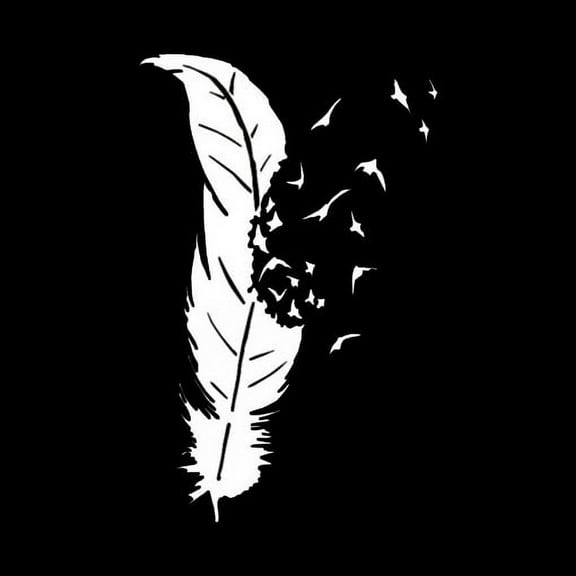 Birds of a Feather Vinyl Cut Decal With No Background | 6 Inch White Decal | Cute Decal | Car Truck Van Wall Laptop Cup
