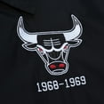 thumbnail image 4 of Men's Mitchell & Ness  Black Chicago Bulls Big Face 5.0 Coaches Full-Snap Jacket, 4 of 4