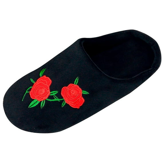 OJinShaWanO Dearfoam Slippers Women Thong Women's New Rose Embroidered Soft Soled Indoor Non Slippers