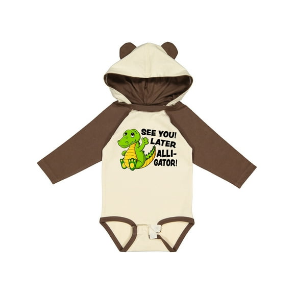 Inktastic See You Later Alligator Boys or Girls Long Sleeve Baby Bodysuit