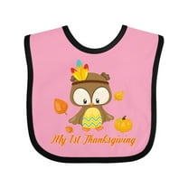Inktastic My First Thanksgiving Owl Boys or Girls Baby Bib
