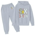 thumbnail image 3 of WOYY 67 Tracksuit for Girls Casual Active Graphic Hoodie Sweatpants Outfits, Sizes 7-8, 3 of 3
