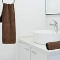 thumbnail image 3 of Ksopiavobs Bathroom Hand Towels, 100% Cotton Face Towels, 13 x 28 Inches (Brown), 3 of 7