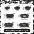 thumbnail image 2 of 1 set 14pcs 7 styles Top Grain Leather Watch Band Strap Loops Black 12.5~22x9~13x4~5.3mm 2pcs/style, 2 of 9