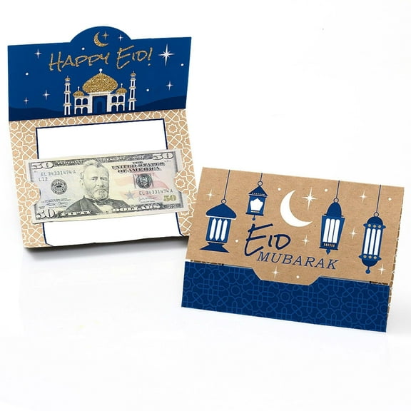 Big Dot of Happiness Eid Mubarak Money and Gift Card Holders - Happy Eid Ramadan Party - Set of 8