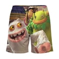 thumbnail image 3 of Cartoon My Singing Monsters Mens Board Shorts Summer Swim Trunks Quick Dry Beach Swimwear Bathing Suit Swim Shorts with Compression Liner And Pockets, 3 of 7