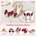 thumbnail image 4 of 2-Pack Bow Shoe Clips, Satin Elegant Detachable Buckle Bridal Heels Accessories with Pearl Rhinestone for Wedding, 4 of 5