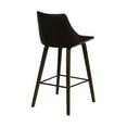 thumbnail image 4 of Armen Living Indoor Dalza Swivel Counter Stool in Mocha Finish with Brown Faux Leather, 4 of 7