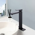 thumbnail image 7 of ANGELES HOME Deck Mounted Bathroom Faucet with Single Handle, Bathtub Basin Vanity Sink Faucet, Solid Brass Bathroom Faucet, Drain Assembly, Rough-in Valve Included, Matte Black, 7 of 7