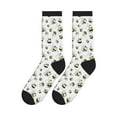 thumbnail image 5 of Crew Socks for Women Men, cartoon bees funny white cute  Moisture Running Athletic Football Striped Socks Cushion Tube Socks, 5 of 7