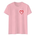 thumbnail image 4 of T-shirt Femme Saint-Valentin 2026 Mode Manches Courtes Col Rond Cœur Graphique, 4 of 4