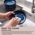 thumbnail image 5 of Onader Pasta Bowls Set of 4, 35oz Stoneware Large Pasta Bowls, Wide & Shallow Pasta Plates for Salad Soup Dessert, Microwave and Dishwasher Safe - Deep Sea Blue, 5 of 10