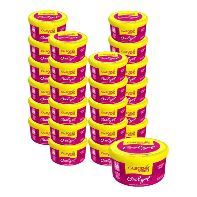 Kit Aromatizantes Gel Auto California Scents Cherry 30 Días 24 pzs