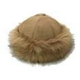 thumbnail image 2 of jiaroswwei Women Hat Thicken Fluffy Faux Fur Pure Color Coldproof Cap Fashion Accessories, 2 of 8
