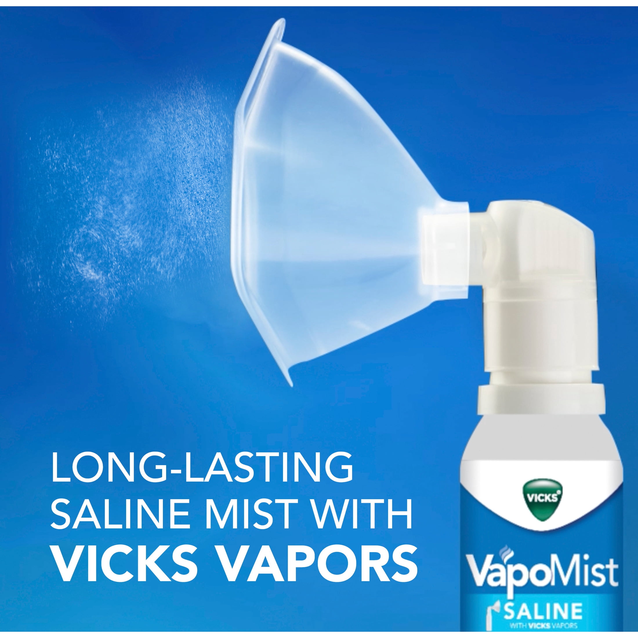 Vicks VapoMist Saline, Gentle Saline Mist With Soothing Vicks Vapors, Non- Medicated, 1.7 oz
