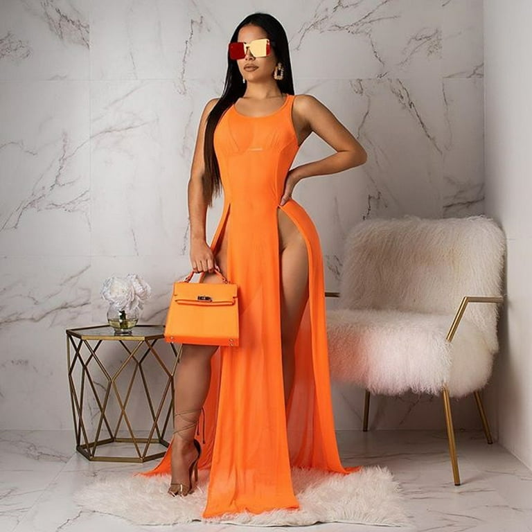plus size short beach wedding dresses Mermaid Mesh Coverup Dress main image 0