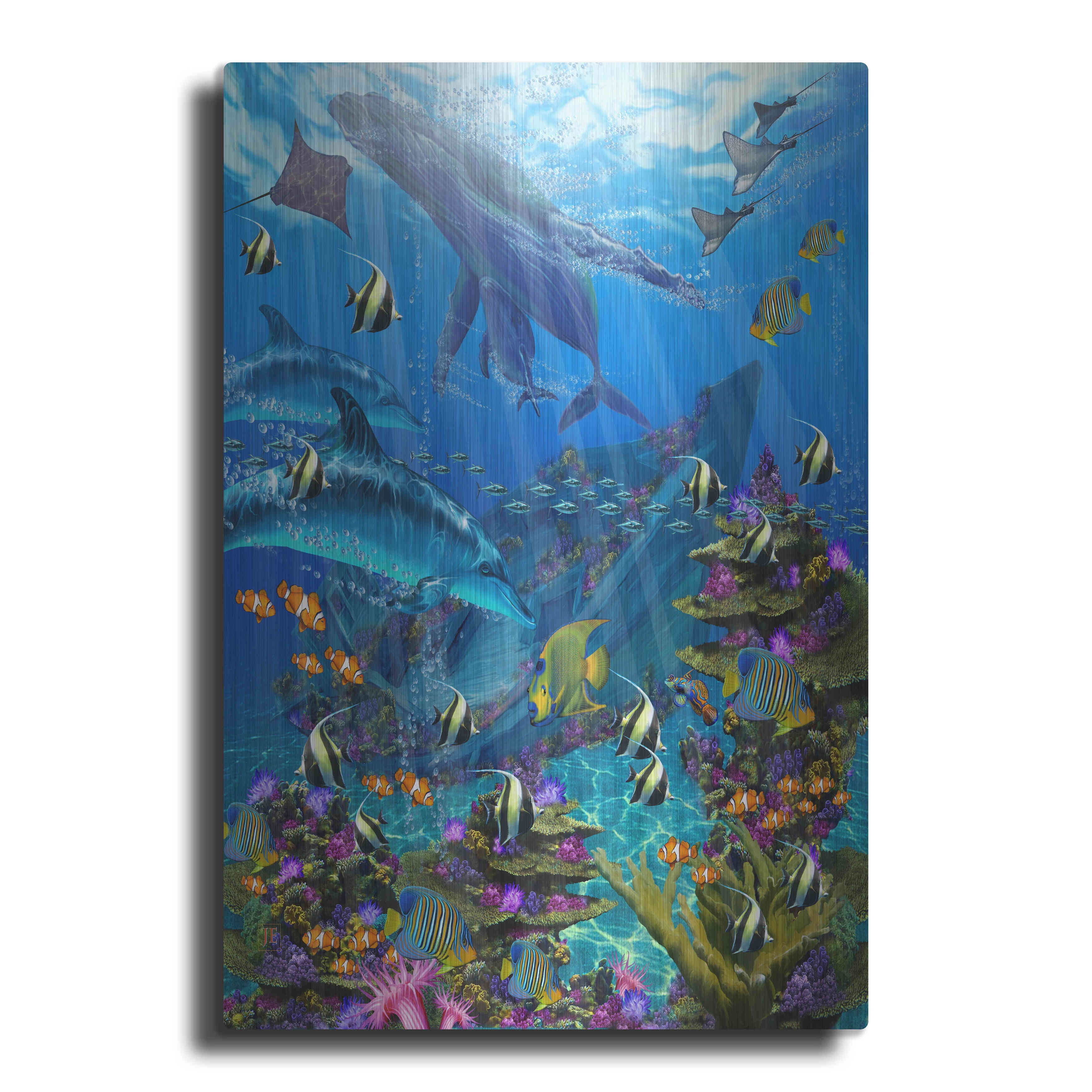 Luxe Metal Art 'Golden Triangle Shipwreck' by Enright, Metal Wall Art