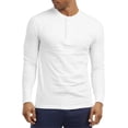 thumbnail image 2 of 2 Pack Men's Henley Shirts Cotton Long Sleeve Tops S-3XL Regular Big & Tall Breathable Comfy Basic Layering Top Menswear Underwear Classic Casual, 2 of 4