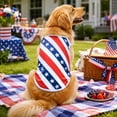thumbnail image 7 of Yhmxh American Flag Striped Star Dog Vest, Breathable Mesh Sleeveless Pet T-Shirt, Patriotic USA Themed Puppy Clothes for Independence Day, Summer Daily Walking and Holiday Party Dress Up, 7 of 7