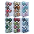 thumbnail image 4 of Vintage Christmas Ornaments Set,Shatterproof Plastic Christmas Balls for Xmas Tree Decorations,Rustic Elegant Hanging Sphere Ornaments for Indoor Outdoor Holiday Party Wedding Thanksgiving Decor, 4 of 5