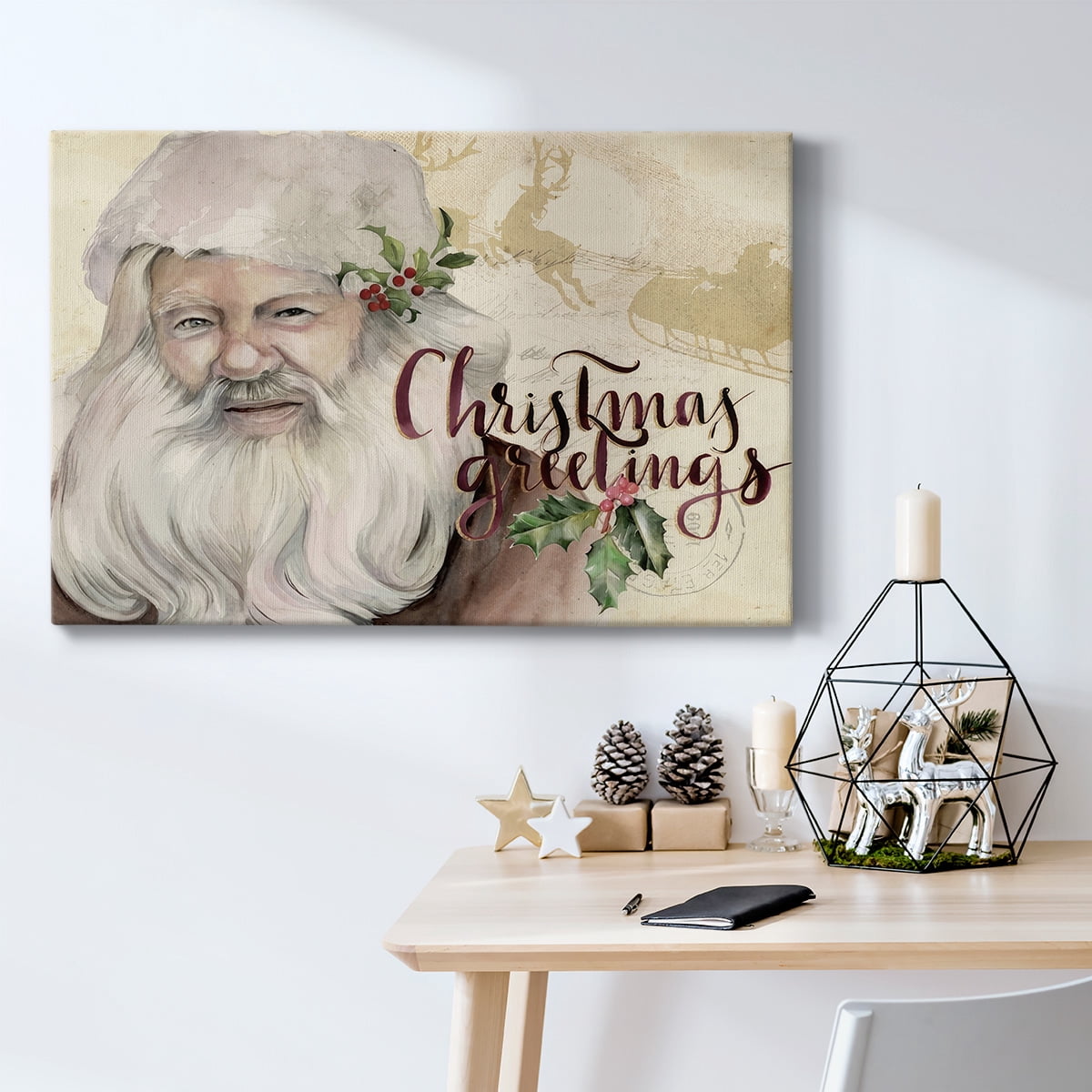 Christmas Greetings Collection A- Gallery Wrapped Canvas
