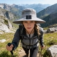 thumbnail image 6 of Solar USB Fan Bucket Hat, Summer Solar USB Dual Charging Fisherman Fan Hat, Men’s Strong Wind Portable Cooling Hat, Sun Hat for Outdoor Fishing Camping Hiking and Travel, 6 of 8