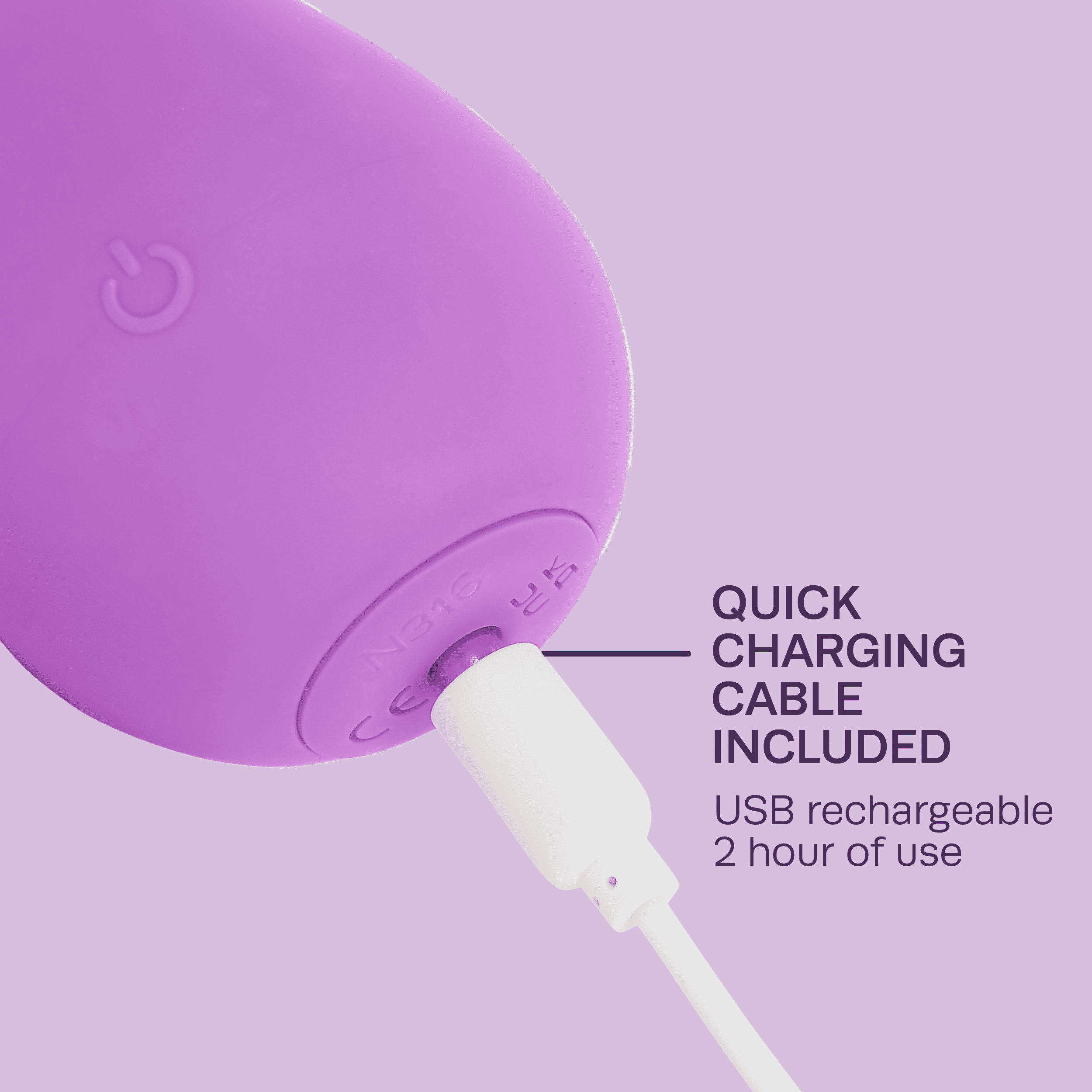 Cosmopolitan X plusOne 'Rose to the Top' Vibrator with Storage Bag, Magnetic Charging and USB Cable, Lavender