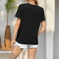 thumbnail image 7 of Fengactive Summer Basic T Shirts for Women Crewneck Short Sleeve Shirts Solid Loose Fit Blouse Going Out Outfits, 7 of 7