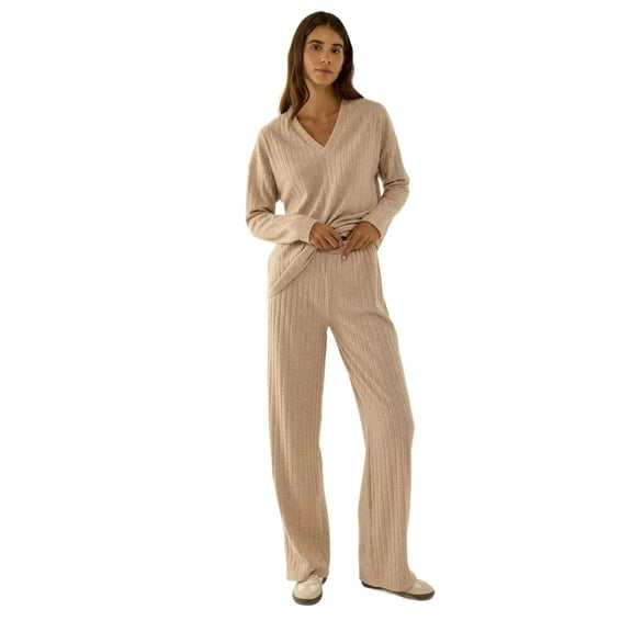Beige Loungewear Co-ord