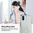 thumbnail image 2 of Compatible with Redmi A2 Case Cute Glitter Clear Sparkly Cases Shockproof Xiaomi Redmi A2 Phone Case for Women Girls Silicone Slim Bling Protective Cover (Clear), 2 of 14
