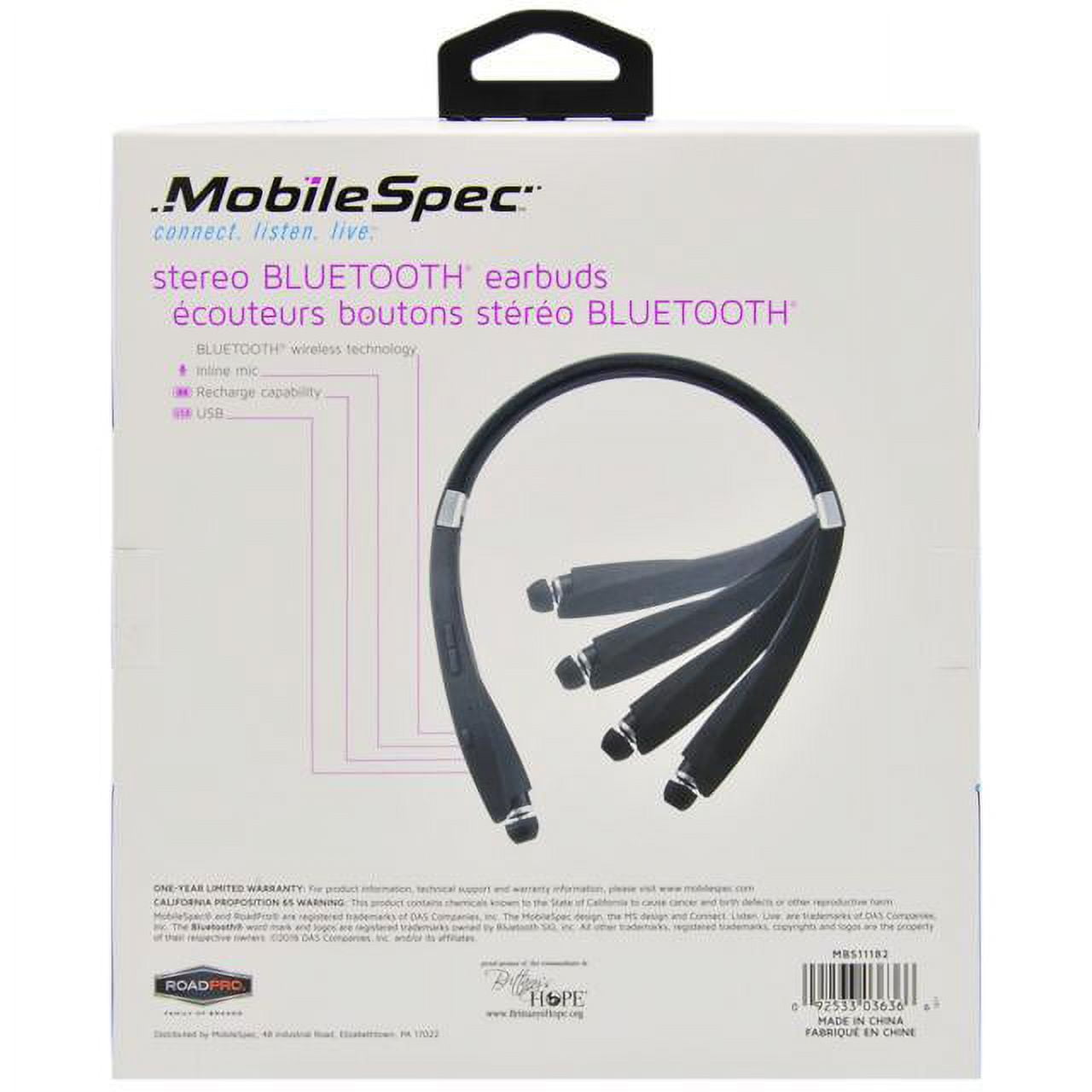 Mobilespec 2021 MBS11182 Premium Stereo Bluetooth[r] Headphones
