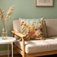 thumbnail image 6 of Vintage Floral Throw Pillow Covers, Short Pile Plush Boho Decorative Square Pillowcases for Living Room Couch Bed Decor, 6 of 6