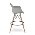 thumbnail image 4 of Aron Living Pyramid 28" Plastic Counter Stools with Arms in Gray (Set of 4), 4 of 6
