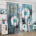 thumbnail image 4 of Rustic Daisy Window Curtains,Farmhouse Floral Flowers Retro Farm Style Living Room Bedroom Kitchen Bathroom Home Decor Blackout Drapes W84xL84in, 4 of 6