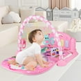 thumbnail image 5 of Baby Gym Play Mat 3 in 1 Fitness Music and Lights Fun Piano Activity Mat Infant Newborn Toys(Pink), 5 of 9