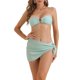thumbnail image 1 of INSPIRAR CHIC Conjunto de Bikini de Anillo O para Mujeres de 3 Piezas con Parte Inferior Triangular y Cubierta de Parte Inferior Trajes de Baño Talla X-Small Verde Menta, 1 of 5