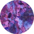 thumbnail image 1 of Ahgly Company Tapis d'Intérieur Lavables en Machine, Ronds, Transitionnels, Bleu Ardoise, Ronds de 8', 1 of 7