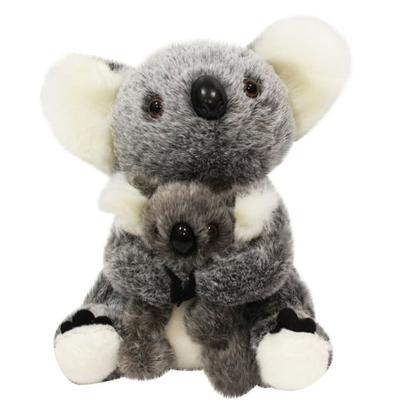Pisexur Mum And Baby Bear Plush Toys Stuffed Animal Simulation Doll Toy Gift 28cm, Christmas Gifts for Kids