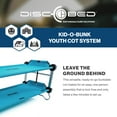 thumbnail image 2 of Disc-O-Bed Youth Double Kid-O-Bunk w/ 200 Pound Capacity & Carry Bags, Teal, 2 of 9