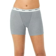 Hanes Originals Women's Mid-Thigh Boxer Brief Underwear, Breathable Cotton Stretch, 4-Pack