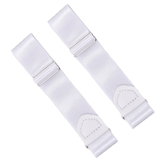 Brazalete Elástico Ajustable Sunnimix Antideslizante para Mangas De Camisa Color Blanco