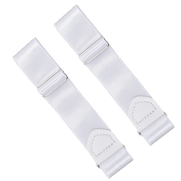 Brazalete Elástico Ajustable Sunnimix Antideslizante para Mangas De Camisa Color Blanco