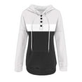 thumbnail image 4 of Jsaierl Womens Hoodies Cute Color Block Graphic Hooded Sweatshirts Casual Pullover Workout Long Sleeve Top Hoodie Womens Hoodies Under $20, 4 of 5