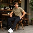 thumbnail image 4 of Mens Hiking Pants Joggers Lightweight Breathable Quick Dry Outdoor Fishing Athletic Work Pants with Zipper Pockets Black XL, 4 of 5