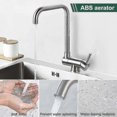 thumbnail image 3 of Folding Kitchen Tap 360 Swivel Sink Mixer, Brushed Nickel Steel Kitchen Taps, 3 of 5