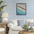 thumbnail image 3 of Stupell Industries Tropical Yellow Cabanas Along Shore Black Floating Frame Canvas Art, 17 x 21, by Franklyn Gregory, 3 of 8