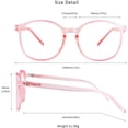 thumbnail image 6 of LifeArt Blue Light Blocking Glasses, Anti Eyestrain, Computer Reading Glasses, Gaming Glasses, TV Glasses for Women Men, Anti Glare (Clear Pink, +3.50 Magnification), 6 of 6