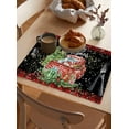 thumbnail image 3 of Merry Christmas Red Truck Placemats Set of 2 Vintage Green Plaid Gift Snowflake Black Heat Insulation Washable Place Mats, Rustic Non-Slip Table Mats for Dining Table Party Kitchen Decor,13x19 Inch, 3 of 4